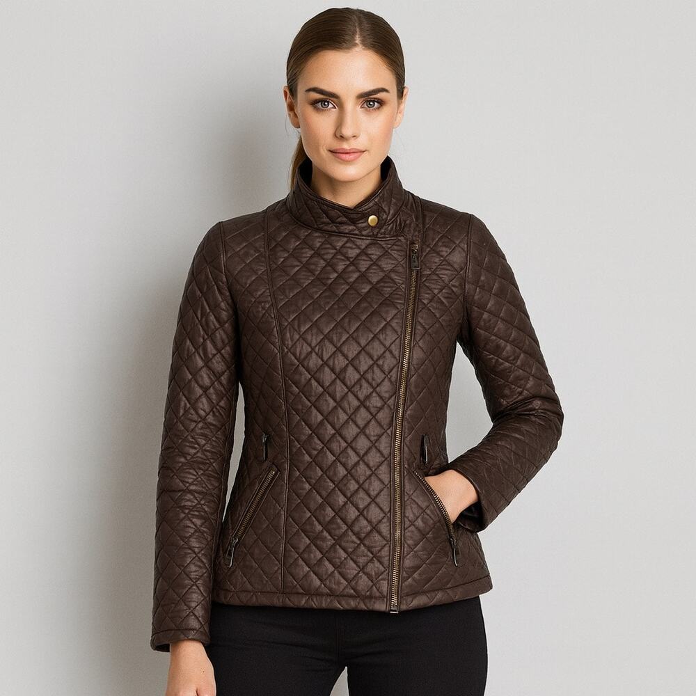 Barbour Quilted Brown Jacket - image 1